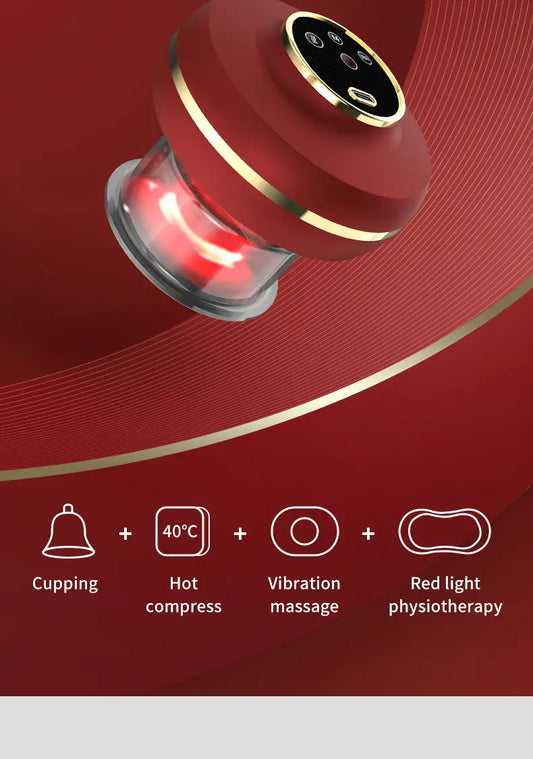 Portable Electric Cupping Massager with Red Light (2 Cups) - Look Good Store