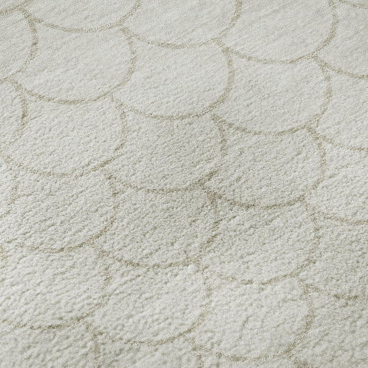 5' X 8' Ivory And Beige Geometric Washable Area Rug With UV Protection - Look Good Store