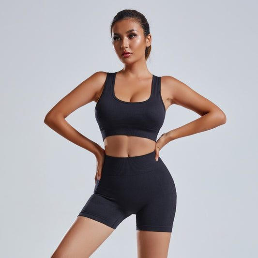 2 Pcs Yoga Seamless High Waist Leggings Suits - Look Good Store