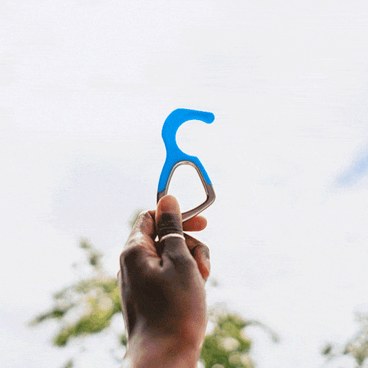 3 Pack of hoo(key)™ - The Only Patented Antimicrobial Silicone No-Touch Keychain Tool - Value Pack Deal! - Look Good Store