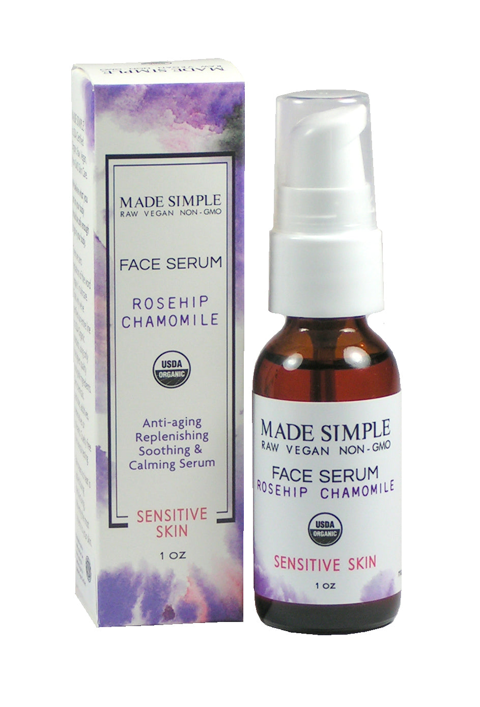 Rosehip Chamomile Face Serum for Sensitive Skin - Certified Organic, Vegan & Cruelty-free - Look Good Store