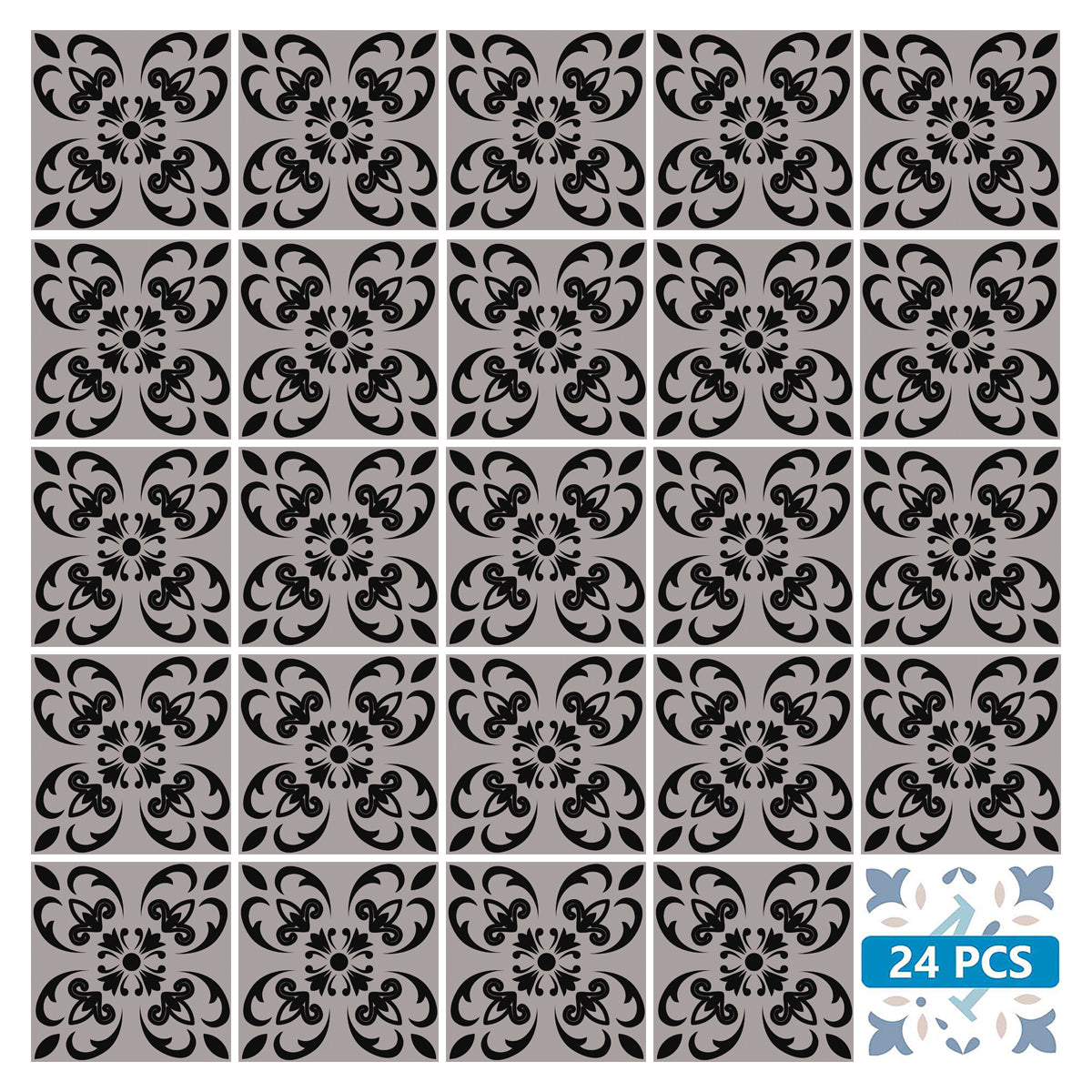 Gray and Black pattern dark Backsplash for background renovation Tiles Model - SB29 - Look Good Store