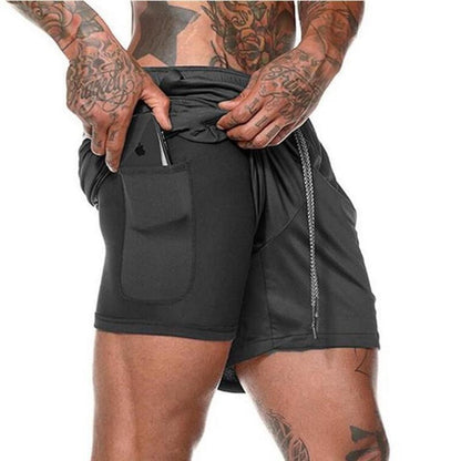 2 In 1 Double-Deck Running Shorts for Men - Look Good Store