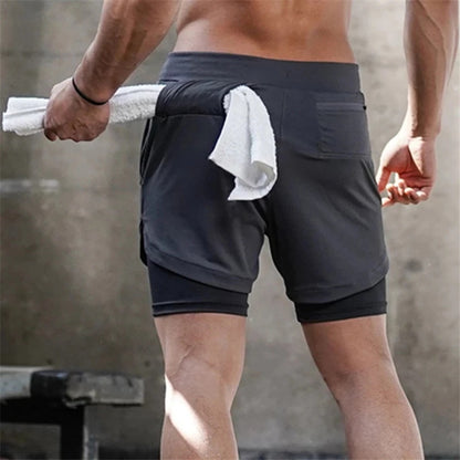 2 In 1 Double-Deck Running Shorts for Men - Look Good Store