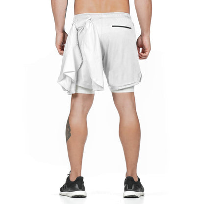 2 In 1 Double-Deck Running Shorts for Men - Look Good Store