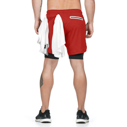 2 In 1 Double-Deck Running Shorts for Men - Look Good Store