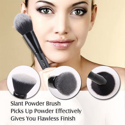ZOREYA 15-Piece Makeup Brush Set with Black Handles - Look Good Store