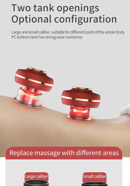 Portable Electric Cupping Massager with Red Light (2 Cups) - Look Good Store