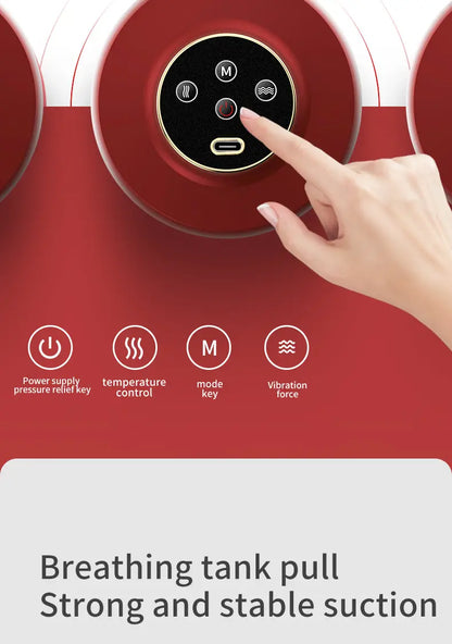 Portable Electric Cupping Massager with Red Light (2 Cups) - Look Good Store