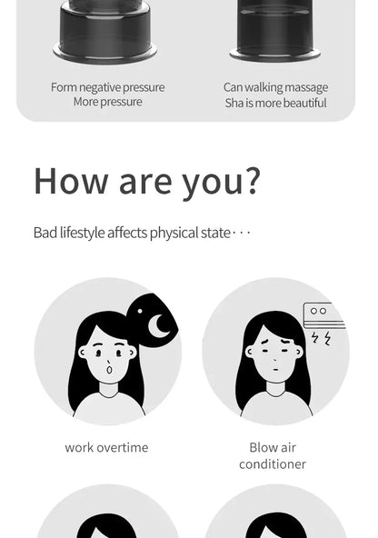 Portable Electric Cupping Massager with Red Light (2 Cups) - Look Good Store