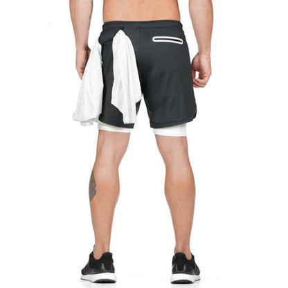 2 In 1 Double-Deck Running Shorts for Men - Look Good Store