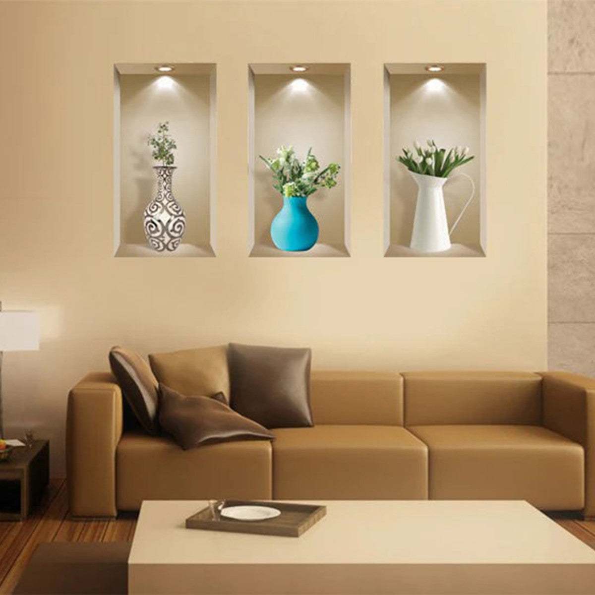 Set of Three Ada Faux Niche 3D Peel and Stick Wall Decals - Look Good Store