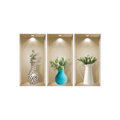 Set of Three Ada Faux Niche 3D Peel and Stick Wall Decals - Look Good Store