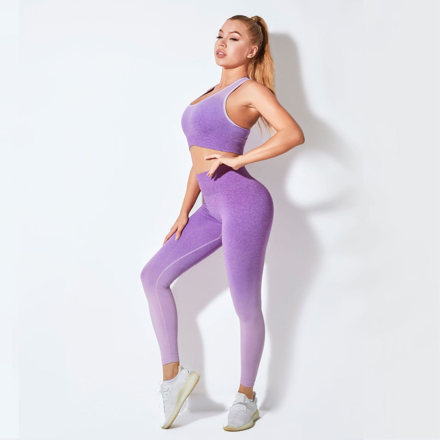 Dyed Gradient Yoga Bra & Trousers Suit - Look Good Store