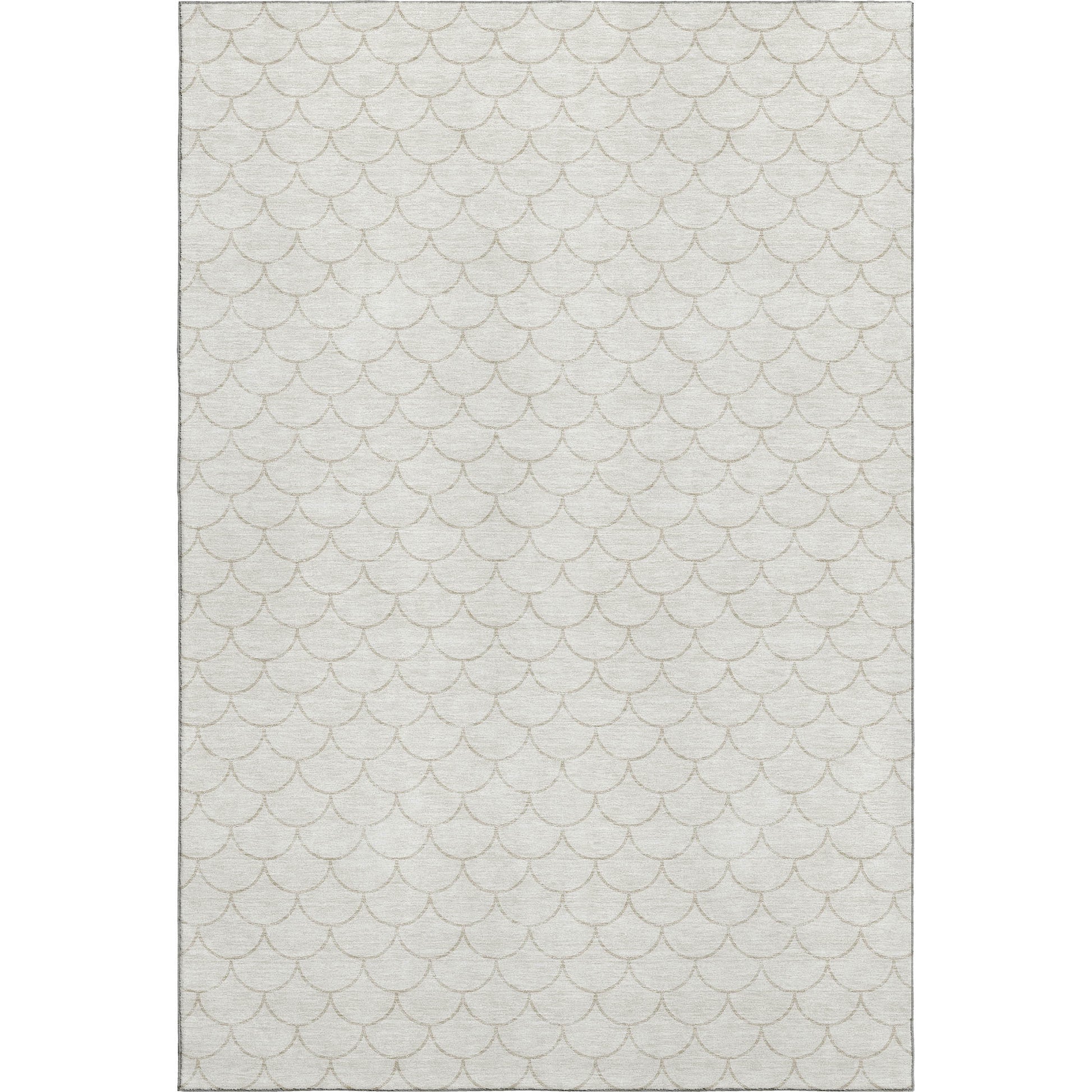 5' X 8' Ivory And Beige Geometric Washable Area Rug With UV Protection - Look Good Store