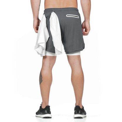 2 In 1 Double-Deck Running Shorts for Men - Look Good Store