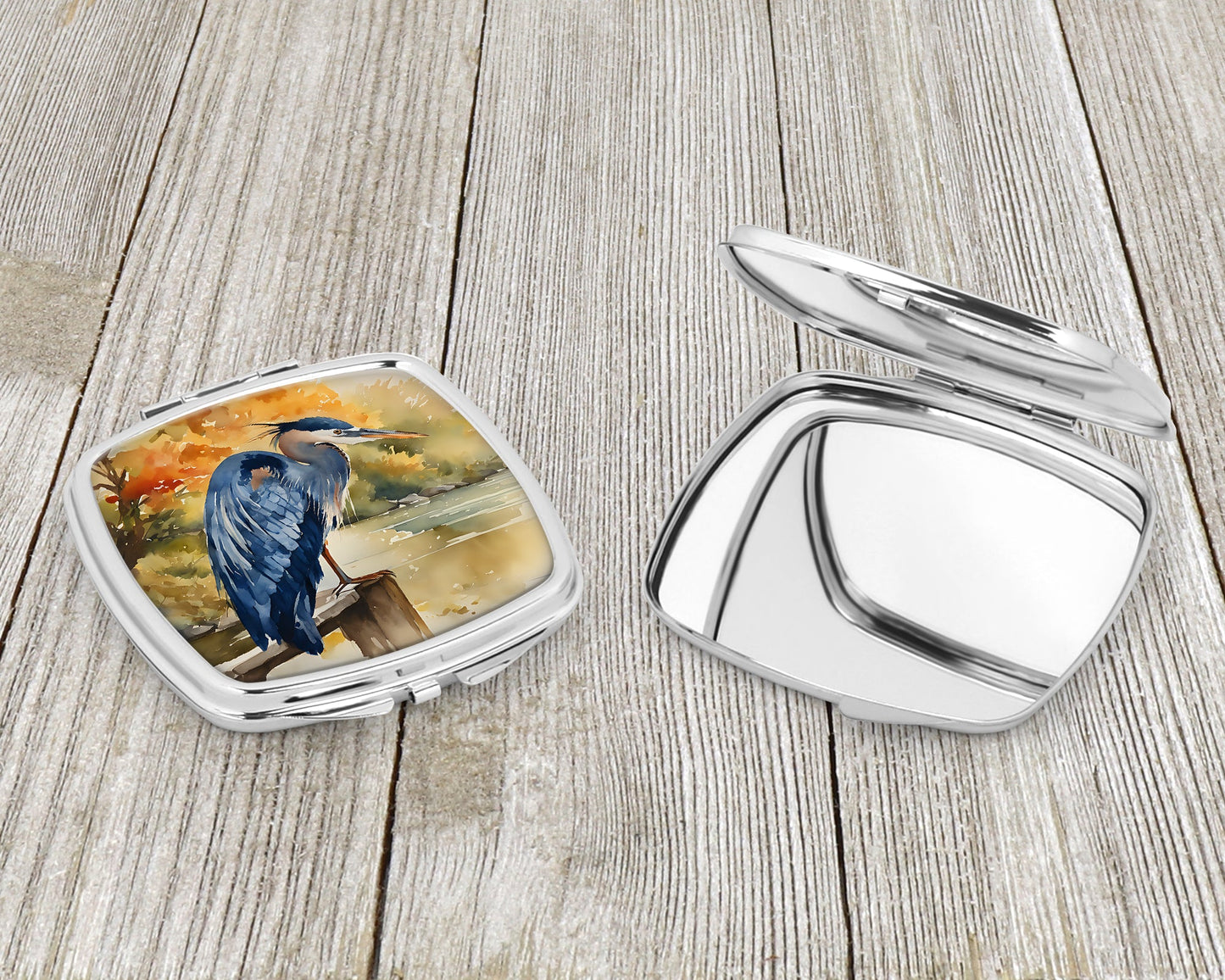 Blue Heron Compact Mirror - Look Good Store