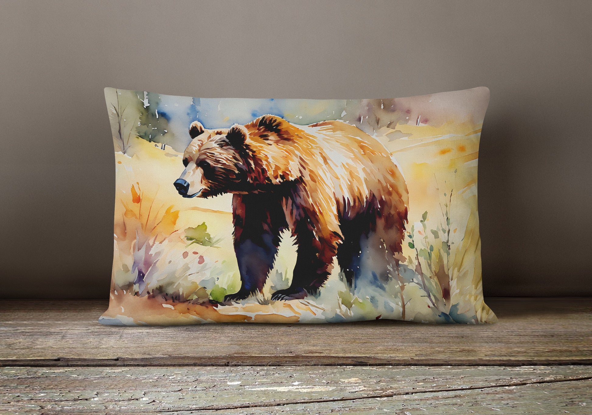 Grizzly Bear Throw Pillow - Look Good Store