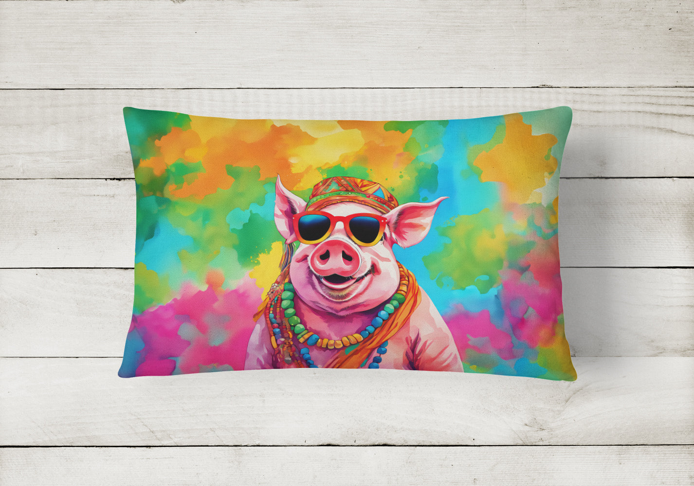 Hippie Animal Pig Throw Pillow - Look Good Store