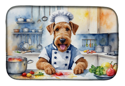 Airedale Terrier The Chef Dish Drying Mat - Look Good Store