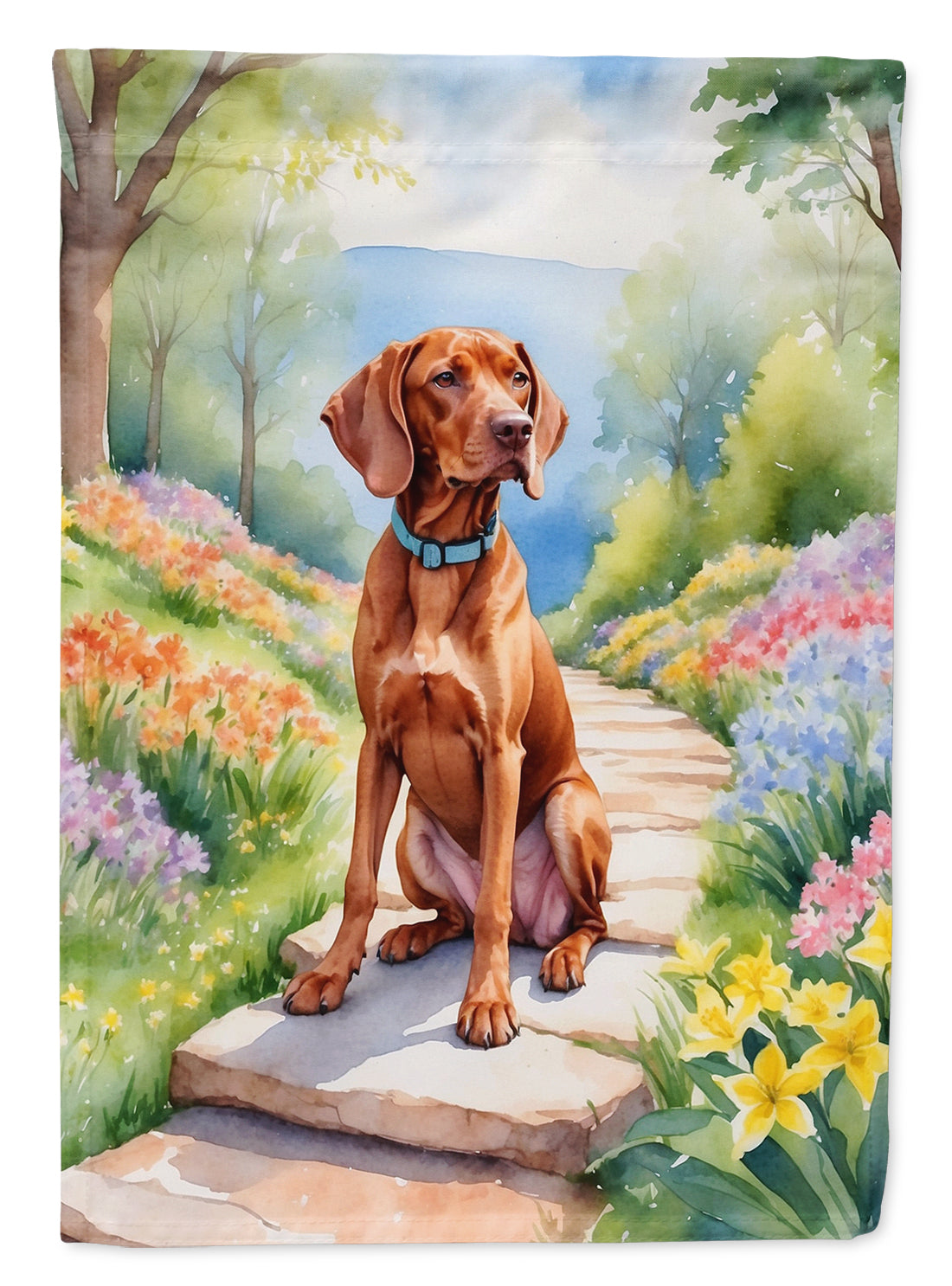 Vizsla Spring Path House Flag - Look Good Store