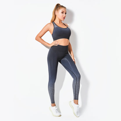 Dyed Gradient Yoga Bra & Trousers Suit - Look Good Store