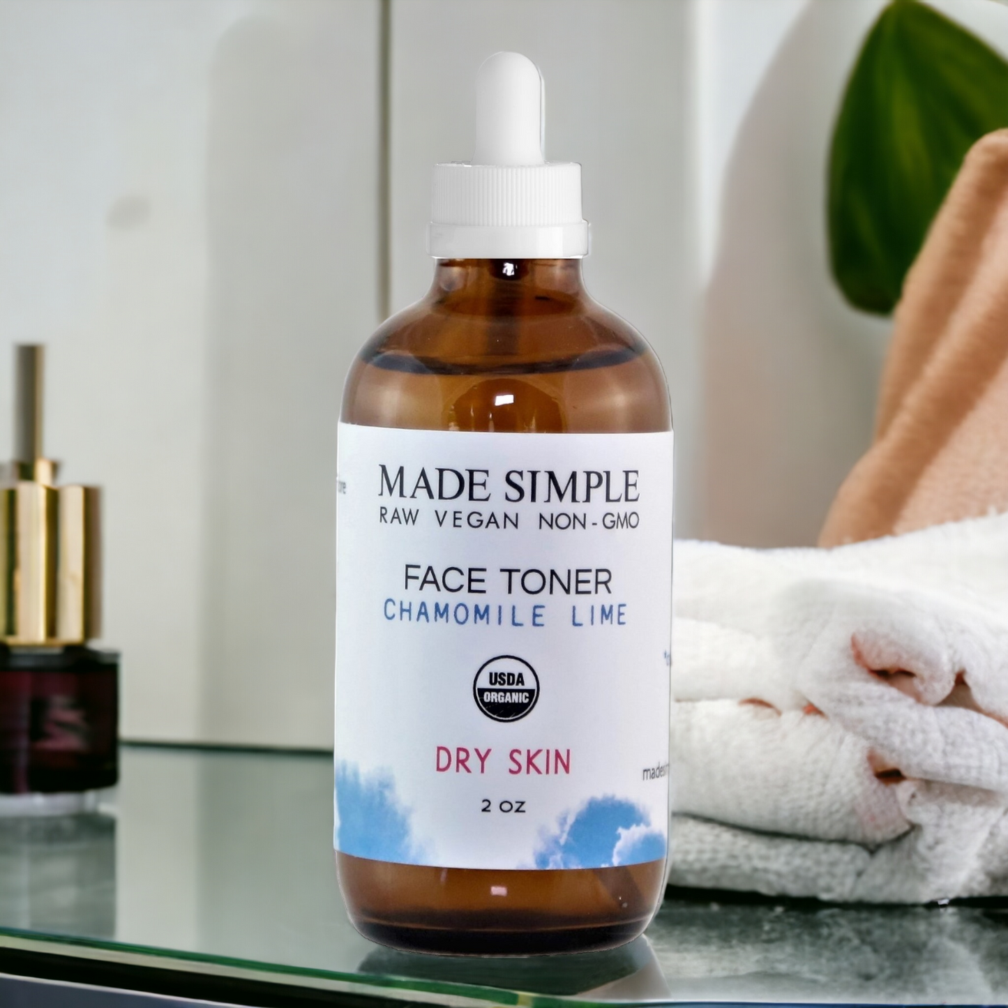 Chamomile Lime Face Toner for Dry Skin - Certified Organic, Vegan & Cruelty-free - Look Good Store