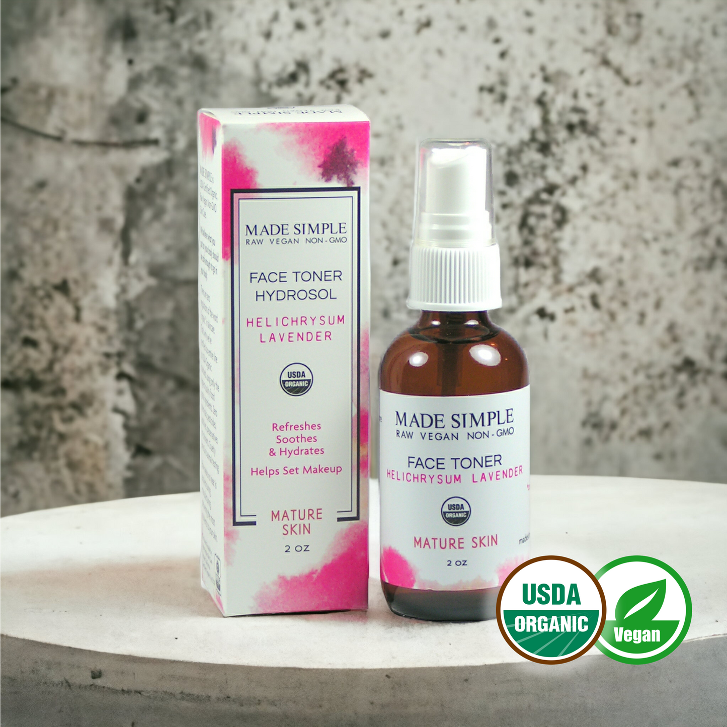 Helichrysum Lavender Face Toner for Mature Skin - Certified Organic, Vegan & Cruelty-free - Look Good Store