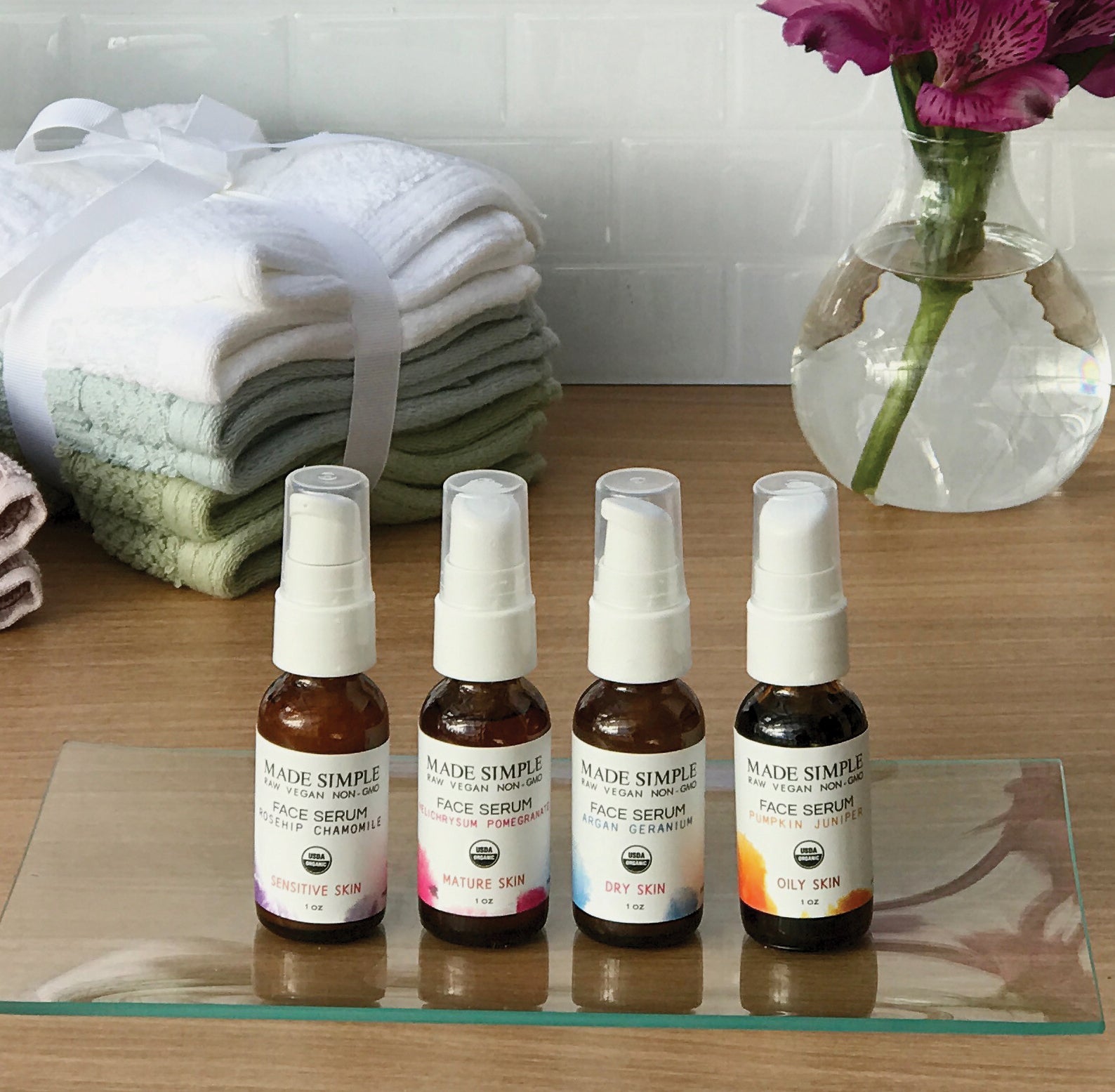 Argan Geranium Face Serum for Dry Skin - Certified Organic. Vegan & Cruelty-free - Look Good Store