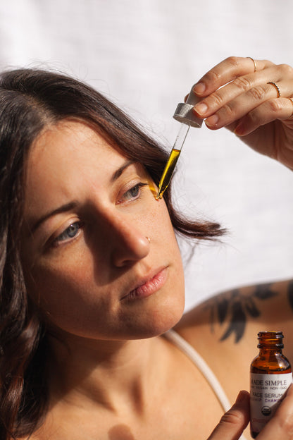 Rosehip Chamomile Face Serum for Sensitive Skin - Certified Organic, Vegan & Cruelty-free - Look Good Store