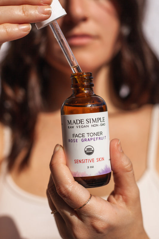 Rose Grapefruit Face Toner for Sensitive Skin - Certified Organic, Vegan & Cruelty-free - Look Good Store