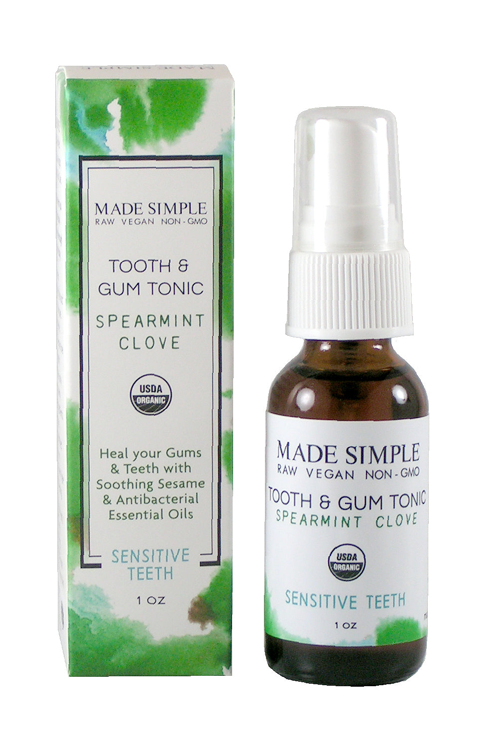 Spearmint Clove Tooth & Gum Tonic - Certified Organic, Vegan & Cruelty-free - Look Good Store