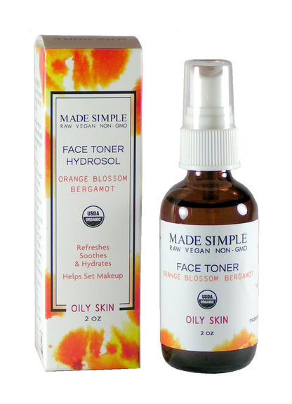 Orange Blossom Bergamot Face Toner for Oily Skin - Certified Organic, Vegan & Cruelty-free - Look Good Store