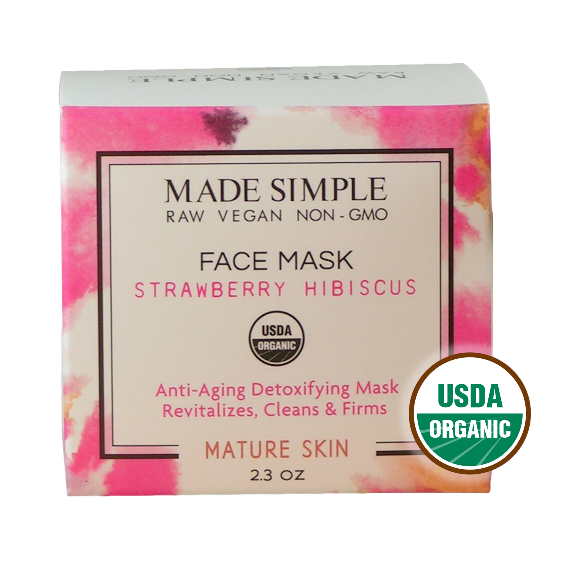 Strawberry Hibiscus Face Mask for Mature Skin - Certified Organic, Vegan & Cruelty-free - Look Good Store