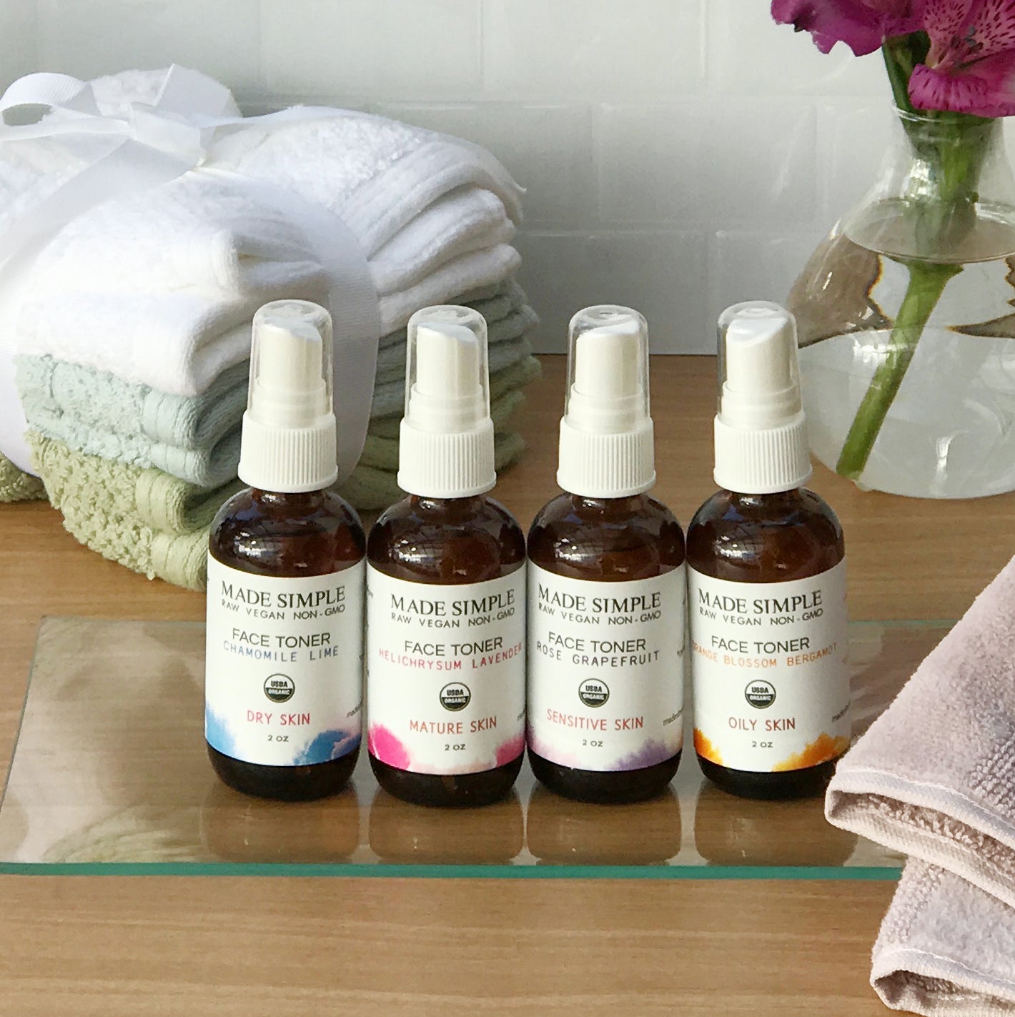 Rose Grapefruit Face Toner for Sensitive Skin - Certified Organic, Vegan & Cruelty-free - Look Good Store