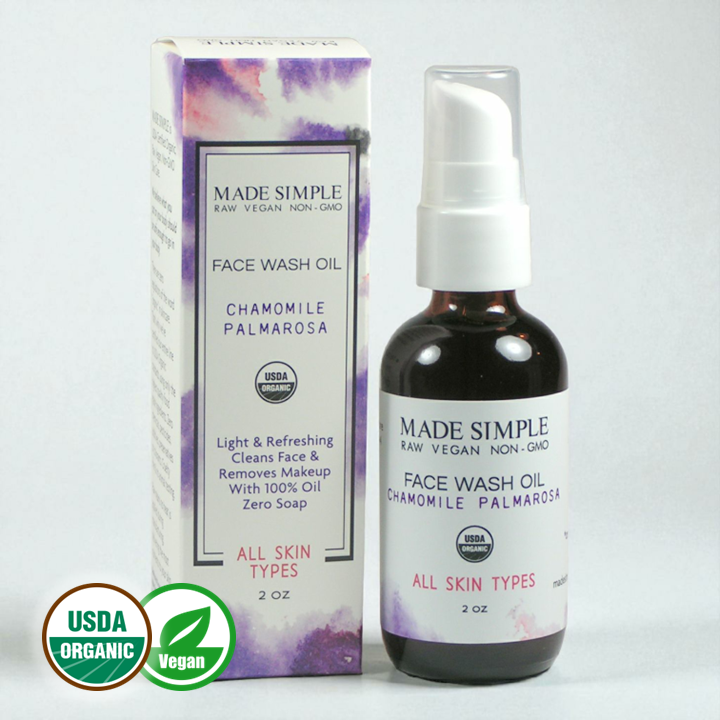 Chamomile Palmarosa Face Wash - Certified Organic, Vegan & Cruelty-free - Look Good Store