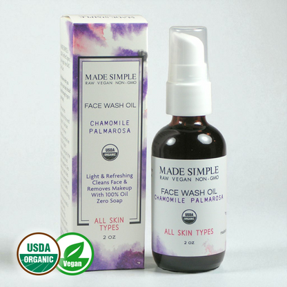 Chamomile Palmarosa Face Wash - Certified Organic, Vegan & Cruelty-free - Look Good Store