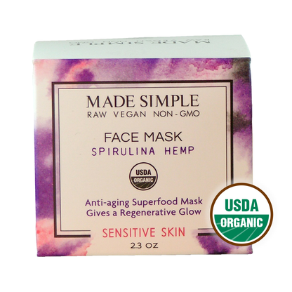 Spirulina Hemp Face Mask for Sensitive Skin - Certified Organic, Vegan & Cruelty-free - Look Good Store