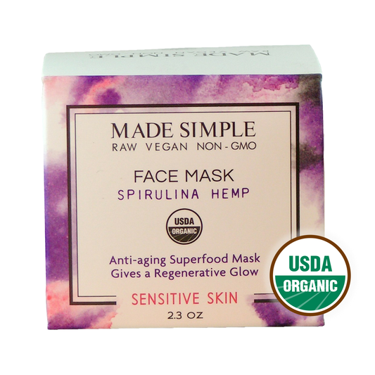 Spirulina Hemp Face Mask for Sensitive Skin - Certified Organic, Vegan & Cruelty-free - Look Good Store