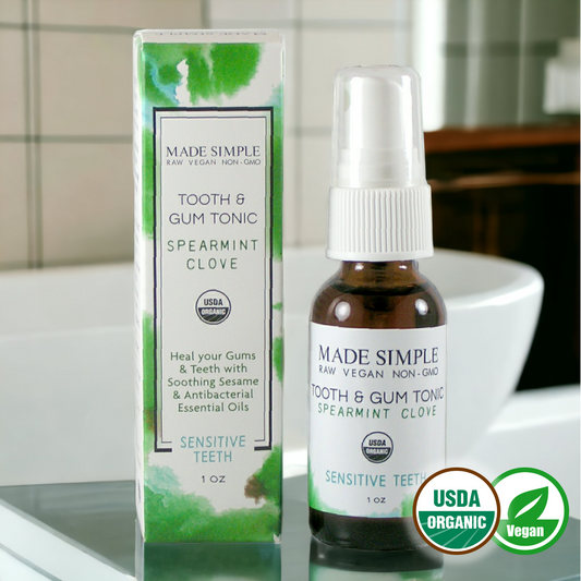 Spearmint Clove Tooth & Gum Tonic - Certified Organic, Vegan & Cruelty-free - Look Good Store