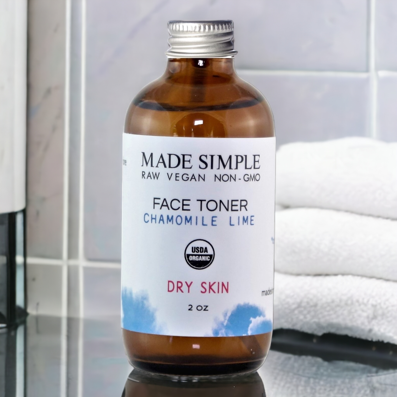 Chamomile Lime Face Toner for Dry Skin - Certified Organic, Vegan & Cruelty-free - Look Good Store