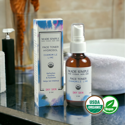 Chamomile Lime Face Toner for Dry Skin - Certified Organic, Vegan & Cruelty-free - Look Good Store