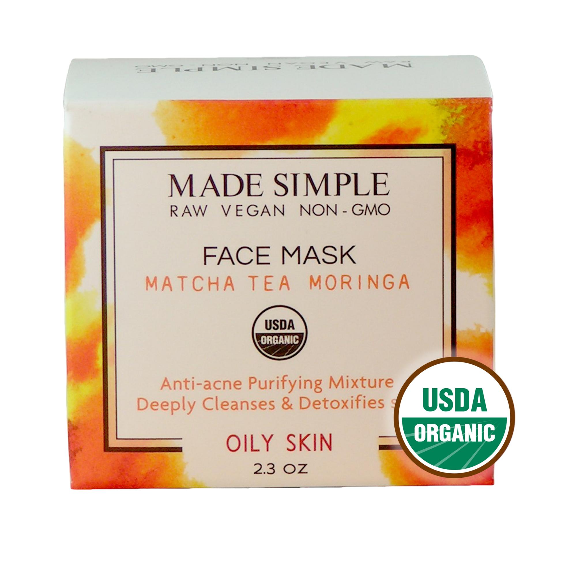 Matcha Tea Moringa Face Mask for Oily Skin - Certified Organic, Vegan & Cruelty-free - Look Good Store