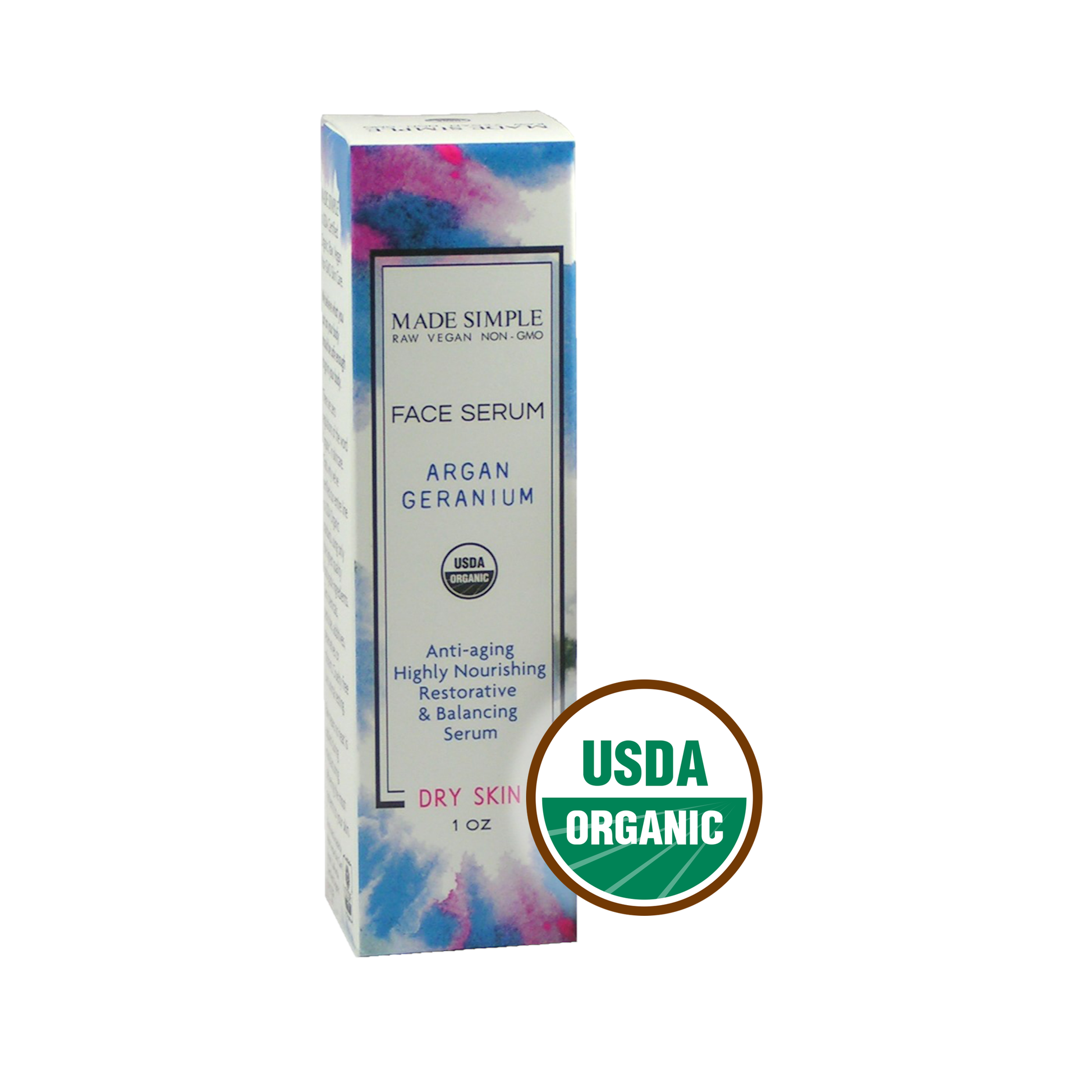 Argan Geranium Face Serum for Dry Skin - Certified Organic. Vegan & Cruelty-free - Look Good Store