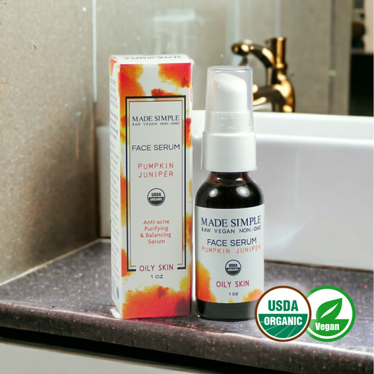 Pumpkin Juniper Face Serum for Oily Skin - Certified Organic, Vegan & Cruelty-free - Look Good Store
