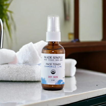 Chamomile Lime Face Toner for Dry Skin - Certified Organic, Vegan & Cruelty-free - Look Good Store