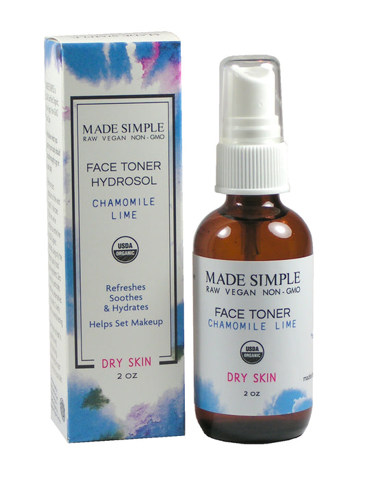 Chamomile Lime Face Toner for Dry Skin - Certified Organic, Vegan & Cruelty-free - Look Good Store