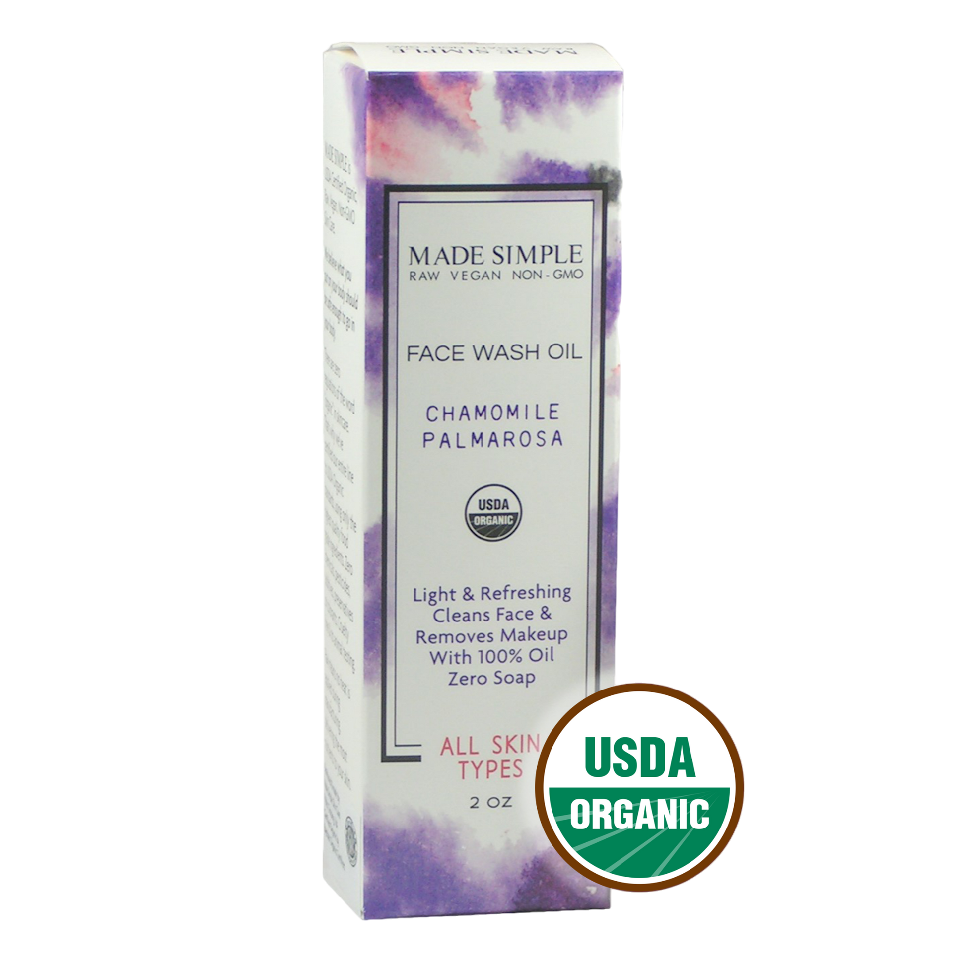 Chamomile Palmarosa Face Wash - Certified Organic, Vegan & Cruelty-free - Look Good Store