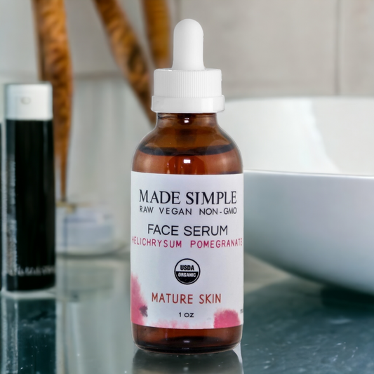 Helichrysum Pomegranate Face Serum for Mature Skin - Certified Organic, Vegan & Cruelty-free - Look Good Store