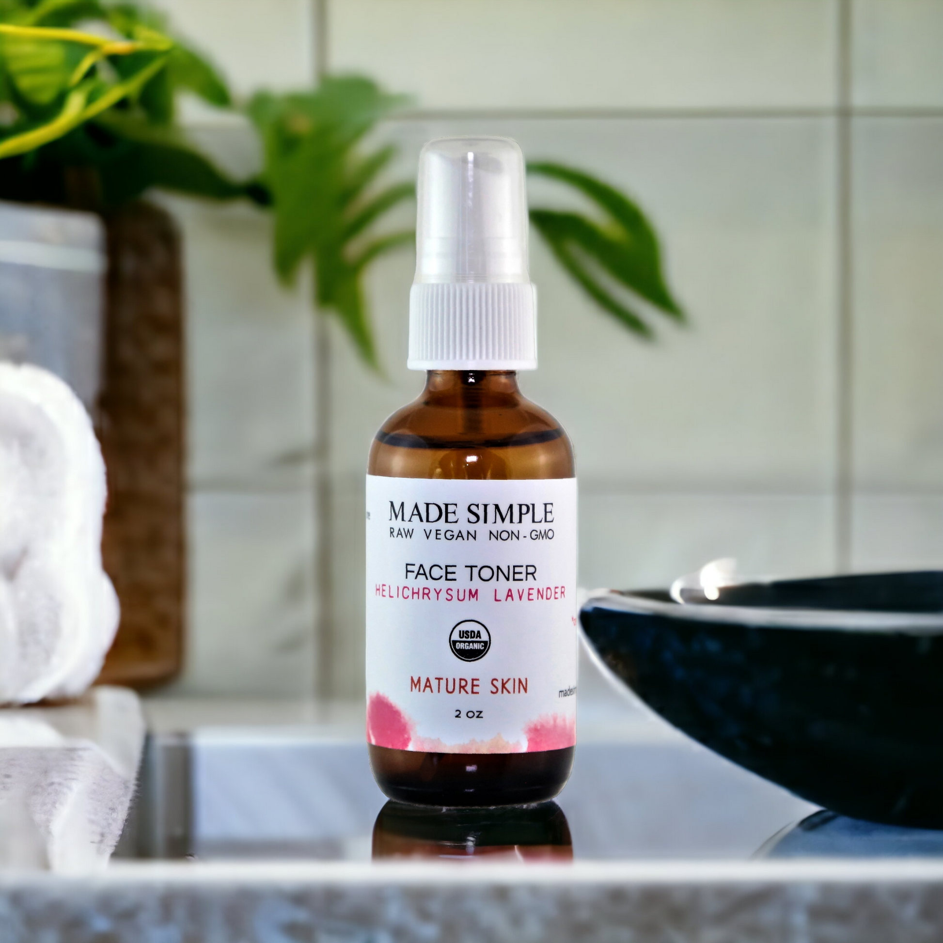 Helichrysum Lavender Face Toner for Mature Skin - Certified Organic, Vegan & Cruelty-free - Look Good Store